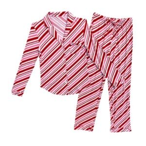 Red Pink and White Striped Katie J XXS Pajamas